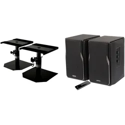 Edifier R1380T Lautsprechersystem in Schwarz Stativ Set