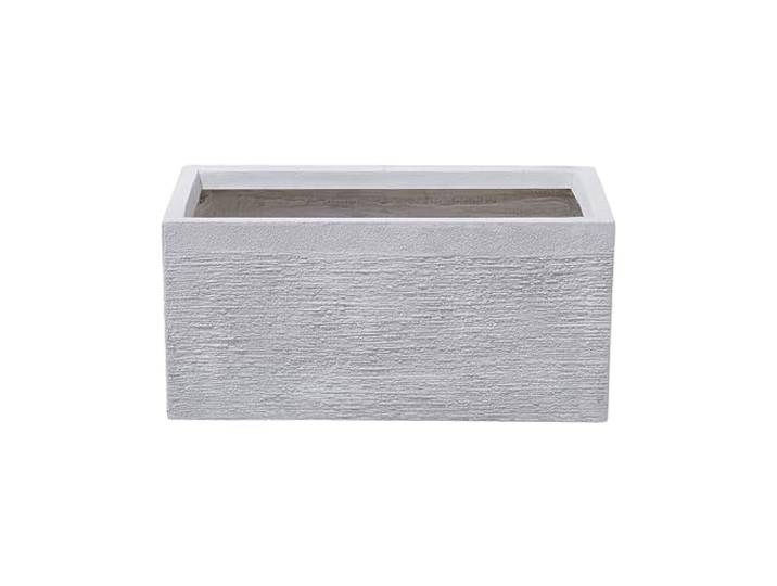 Indoor und Outdoor Blumentopf Lehm Glasfaser weiß rechteckig 50x23x24 cm Myra