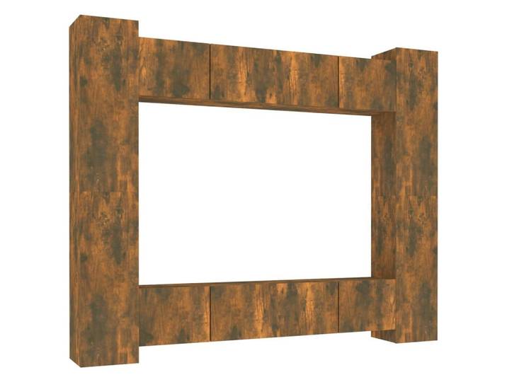 vidaXL TV-Schrank 8-tlg. TV-Schrank-Set Räuchereiche Holzwerkstoff (8-St)