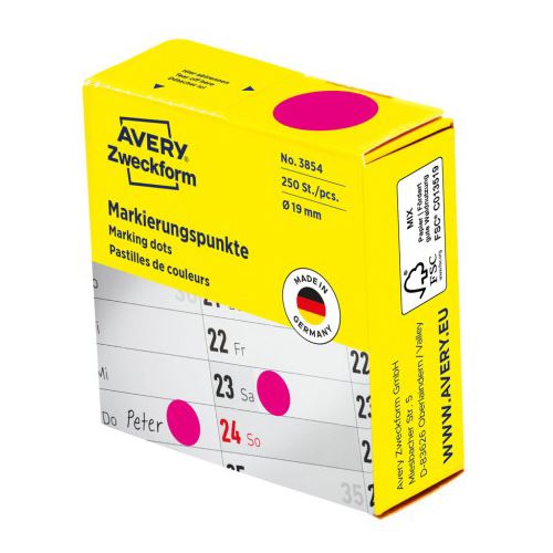 AVERY Zweckform Klebepunkte 3854 magenta Ø 19,0 mm