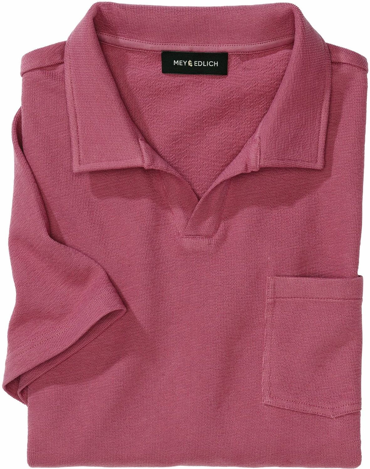 Mey & Edlich Struktur-Polo Rosa 3XL