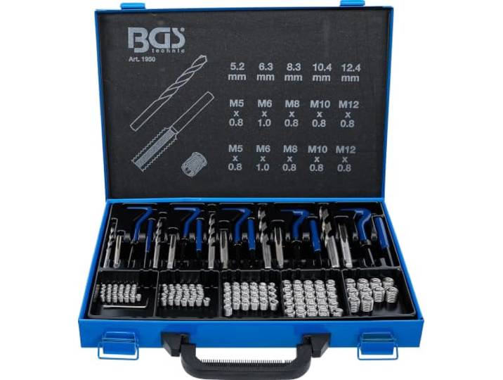 BGS 1950 Schroefdraad reparatieset M5 - M12 130-dlg