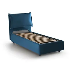 Azzurrino - Einzelbett, blau, Abziehbar Made in Italy