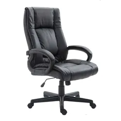 CLP Bürostuhl ergonomisch mit Rollen und Höhenverstellung, Chefsessel höhenverstellbar und Wippfunktion, rückenschonend, Drehstuhl Sparta