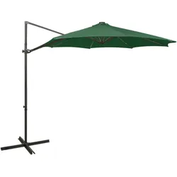 Helloshop26 - Freitragender Gartenschirm mit Stange und LED-Beleuchtung 300 cm grün 02_0008545