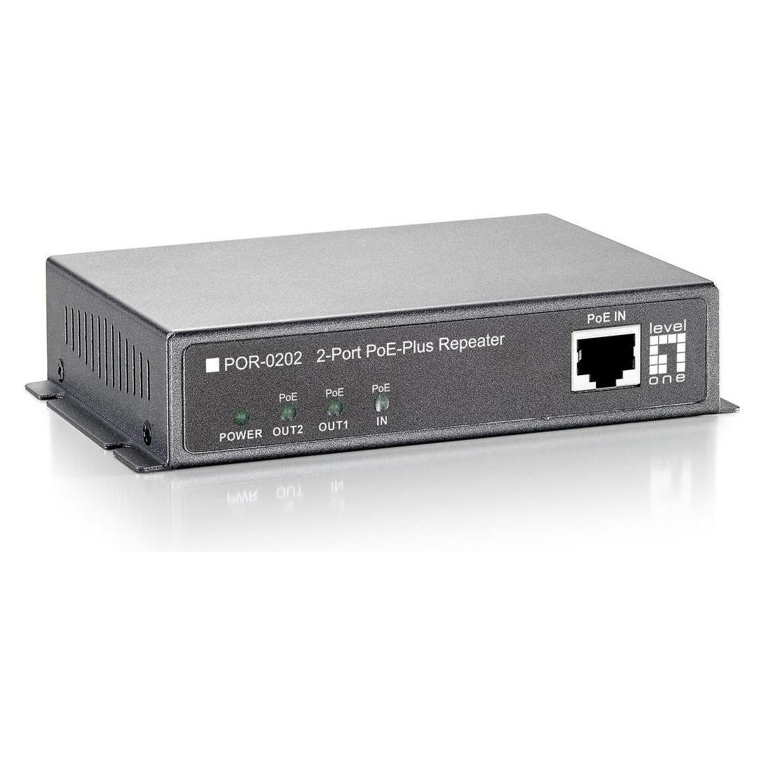 LevelOne POR-0202 2-Port PoE-Plus Repeater (552046)