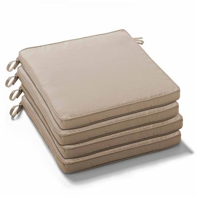 Oviala Business Set mit 4 Stuhlrollen aus Polyester in Taupe 40x40x3 cm