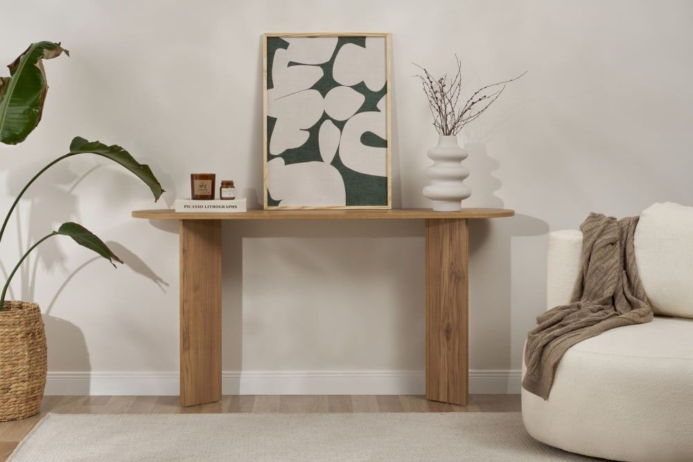 Habitat & Jardin Console en bois marron clair 150 x 35 x 75 cm Marron 150x75x35cm