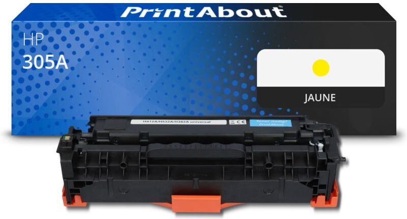 PrintAbout Toner compatible HP 305A (CE412A) - Jaune Jaune