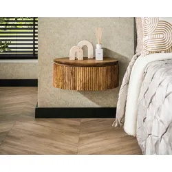 designline »Wave« Nachttisch schwebend rund