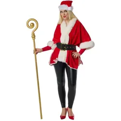 Poncho "Weihnachten", weiß-rot