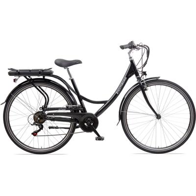 E-Bike TEUTOBURG "Senne" Gr. 45, schwarz (nachtschwarz), Elektrofahrräder, 45cm, 28 Zoll (71,12cm), Pedelec, Elektrofahrrad für Damen u. Herren