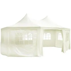 vidaXL, Pavillon, Zeltdach Für Partyzelt Pavilliondach Mit Seitenteilen Ersatzdach (600 cm, 440 cm)