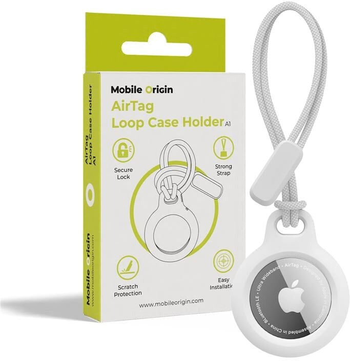 Mobile Origin AirTag 1. & 2. Gen. Loop Case - Hvid