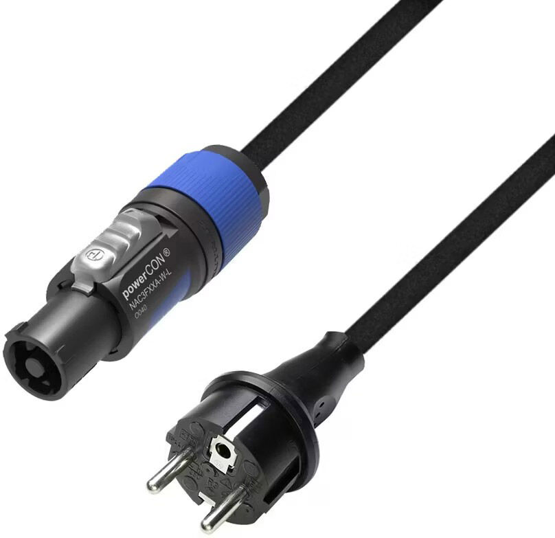 Adam Hall Cables 8101 Pcon 0500 Netzkabel Cee 7/7 - Powercon 1.5 Mm² 5 M