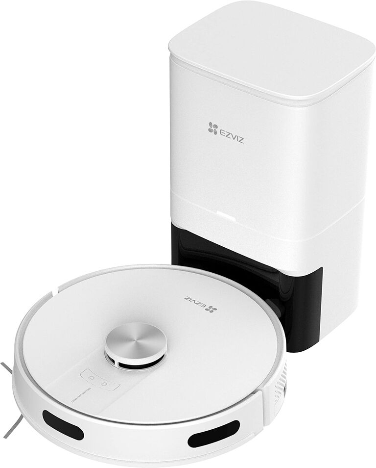 ezviz Cs-Re4p-Pwt2 Re4 Plus Robot Aspirapolvere Con Sacco Lavapavimenti Contenitore Polvere 4.35 Litri Autonomia 240 Minuti Con Base Svuota Polvere Colore Bianco - Cs-Re4p-Pwt2