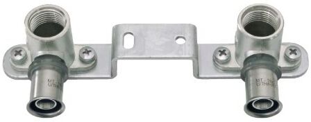 Multitubo Systems Metall-Press-Wandscheibe G229010 16 mm x 1/2" IG, Messing verzinnt, mit Flansch