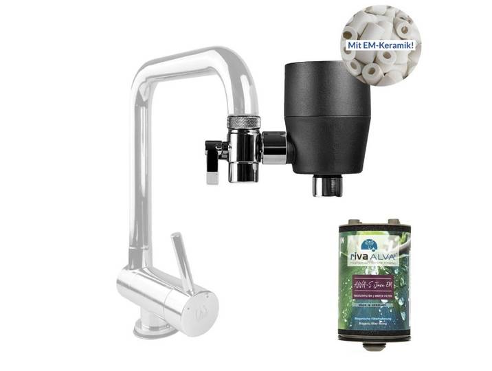 rivaALVA Wasserfilter ALVA-S Jova EM Wasserfilter am Wasserhahn mit EM-Keramik