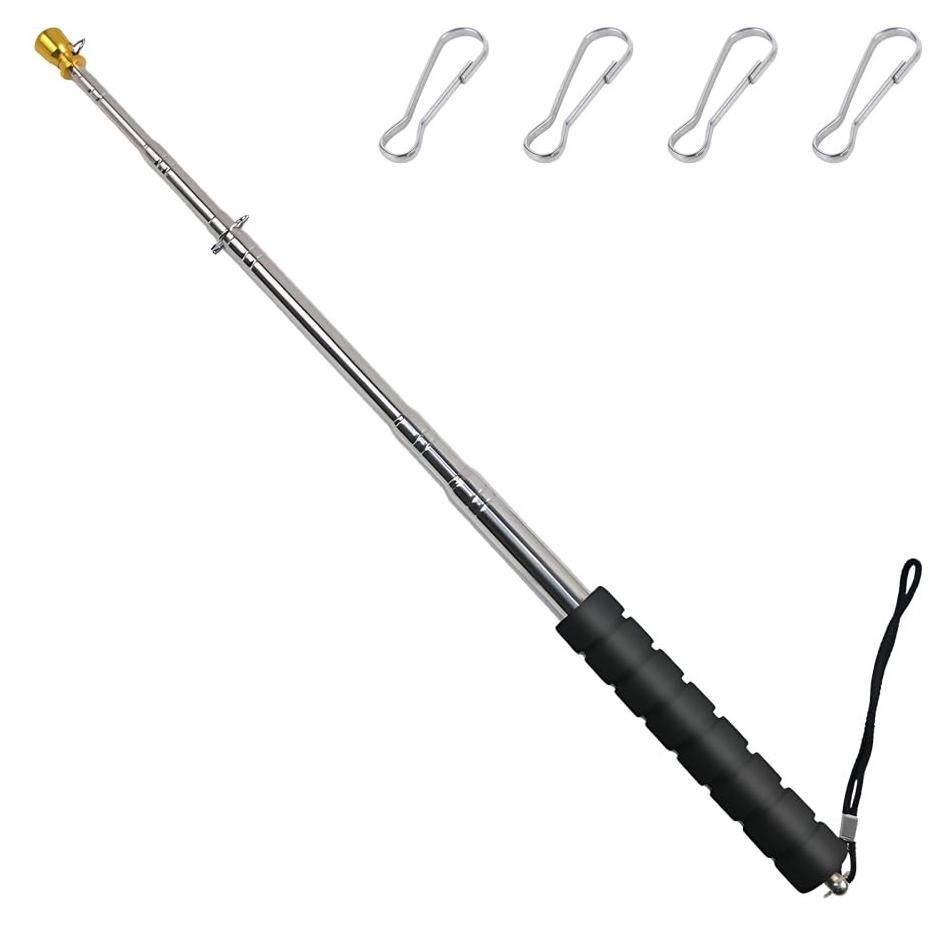 Telescopische Vlaggenmast met Haken en Lanyard voor Festivals van Solidchoice