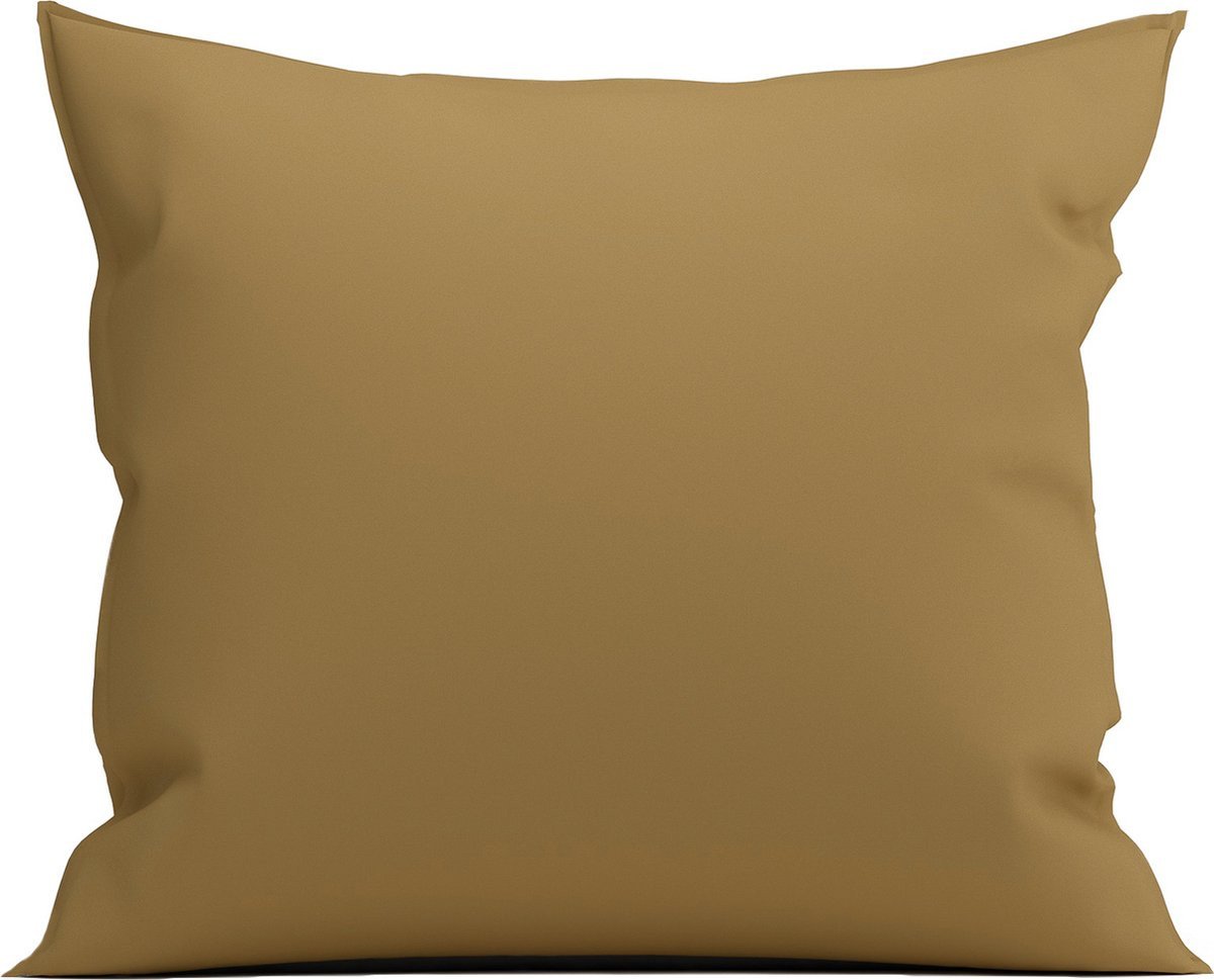 Yellow Kussensloop van 100% Katoen-Percal, Bruin, 80x80 cm