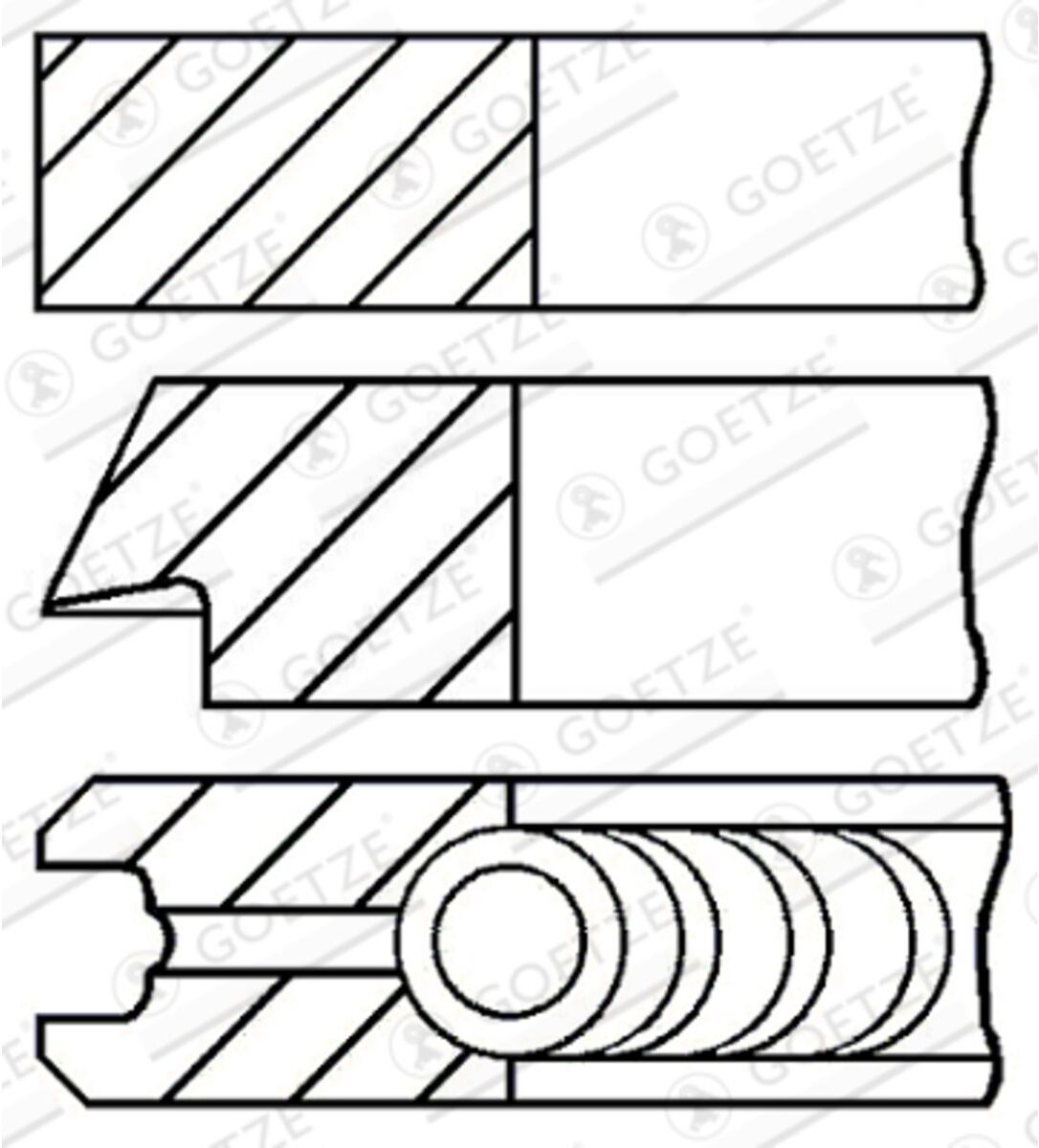 Engine Kolbenringsatz GOETZE 08-104000-00
