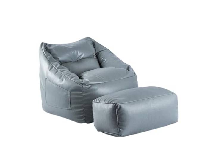 Xumh2024-3 Sitzsack Home Balcony Lazy Bean Bag Einzel-Tatami-Sofa-Stuhl for Wohnzimmer-Bodenliege(Grigio)