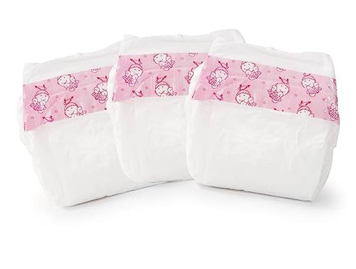 Bayer Design Deluxe Collection Puppenwindeln 3 Stück, mit Muster