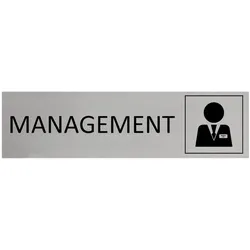 CombiCraft Aluminium Türschild Management 165x45mm mit 3M-Tape zur Befestigung, einfache Kennzeichnung von Räumen und Bereichen