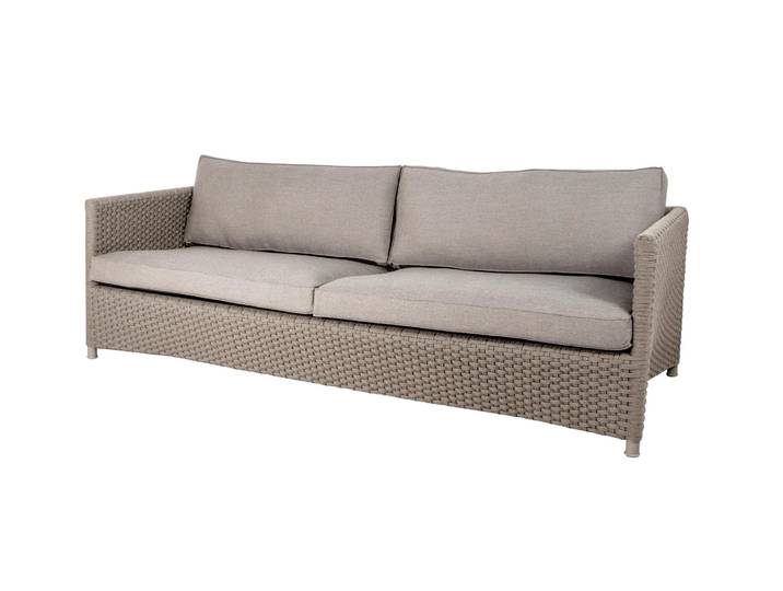 Cane-line Diamand Sofa 3-Sitzer Soft Rope Cane-Line Matt Taupe