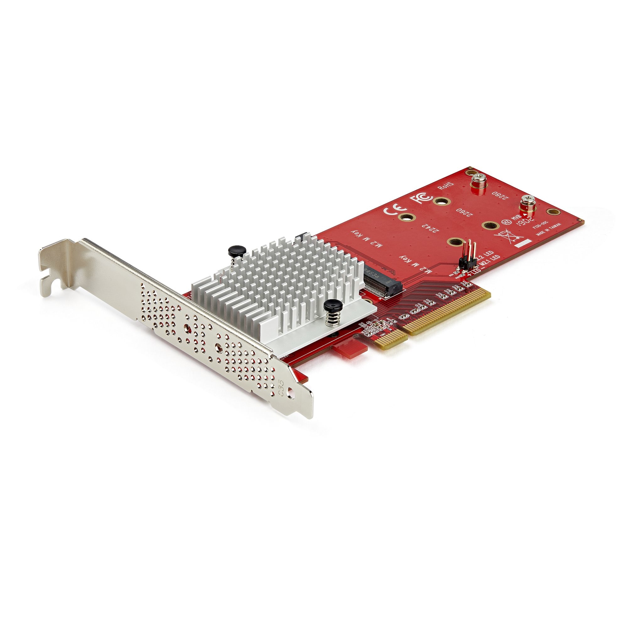 StarTech.com Dual M.2 PCIe SSD Adapter Karte x8/x16 Dual NVMe oder AHCI M.2 SSD PEX8M2E2