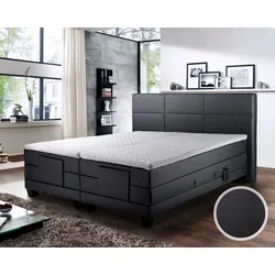 Winkle »Doris« Boxspringbett Elektro-Motor / 180x200 cm / H3/H3 / Kunstleder Schwarz 7745