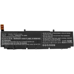 CoreParts Laptop Battery for Dell (8000 mAh), Notebook Akku, Schwarz