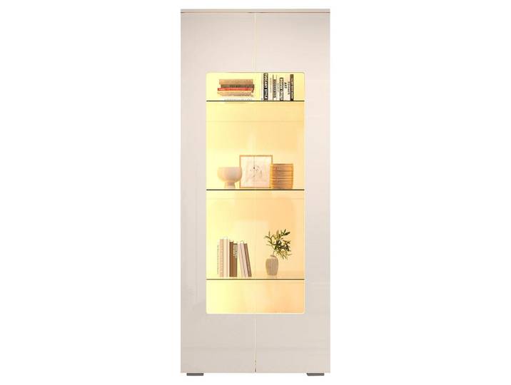 Komhtom Vitrine 70x40x173cm in Weiß, Mode, 40x173x70 cm, Esszimmer, Vitrinen, Vitrinenschränke