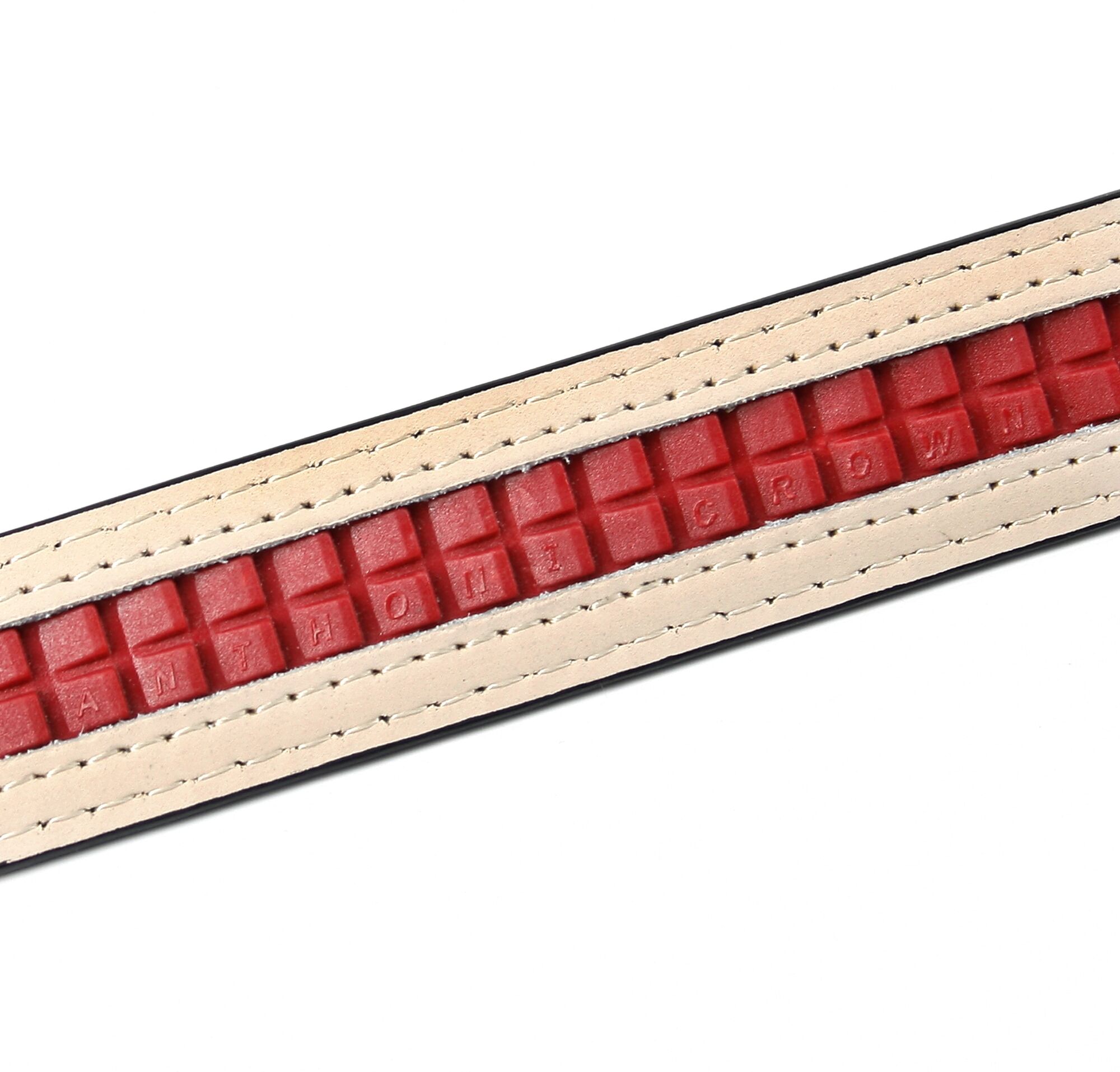 Ledergürtel ANTHONI CROWN, Damen, Gr. 85, weiß, Rindsleder, Gürtel Ledergürtel, 2,5 cm schmaler Ledergürtel