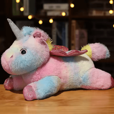 Inspire Curations Glowing Unicorn Plush Pillow LED Light Up Soft Toy & Kids Decorative Cushion multicolor