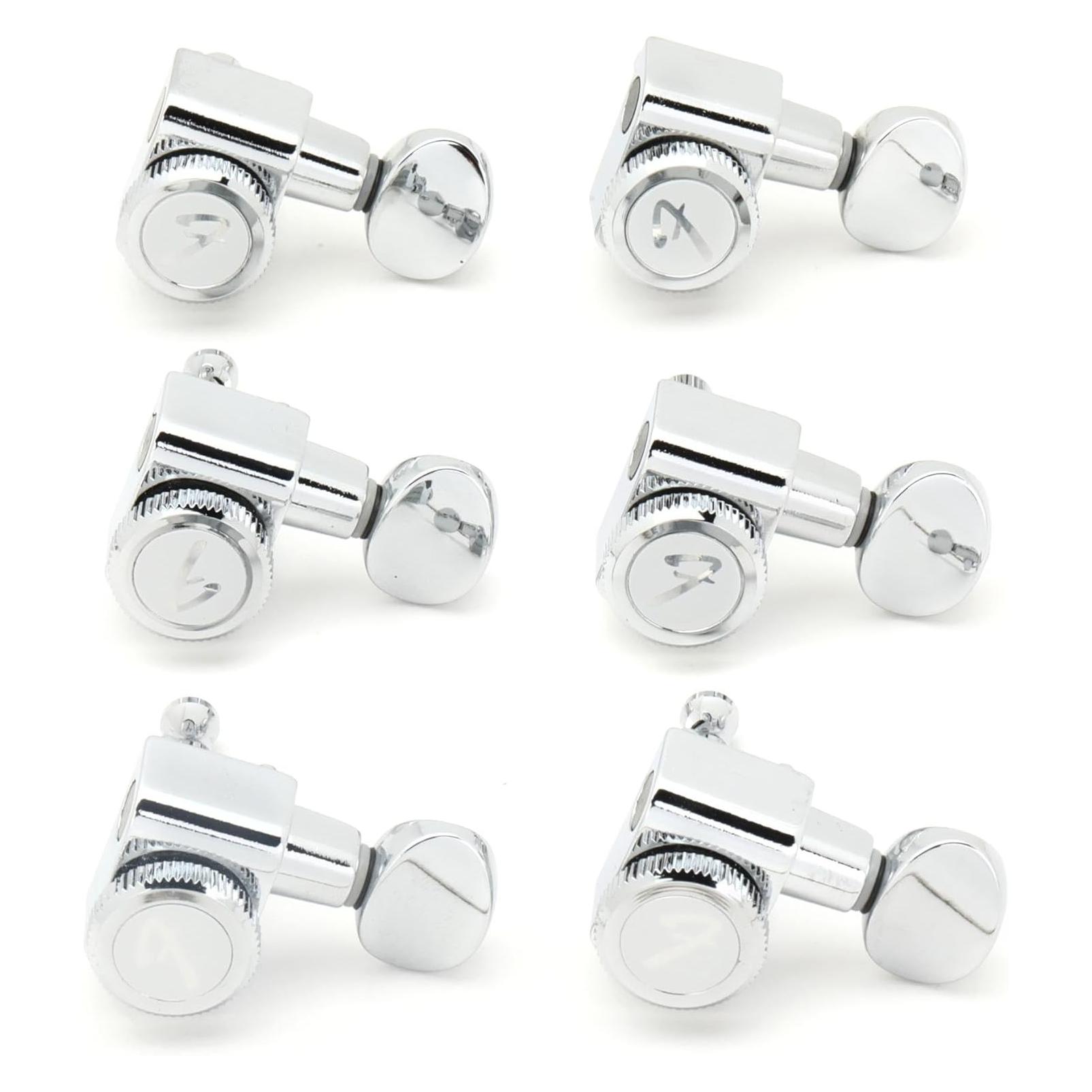 Fender locking tuners chroom met vintage buttons (set van 6) (B071QZMXT6)