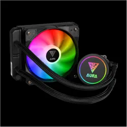 Gamdias Liquid Khler Aura GL120 Wak, CPU Wasserkühler, Mehrfarbig, Schwarz