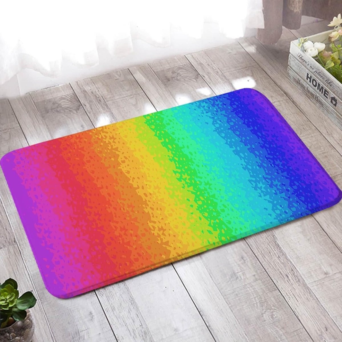 Deurmat Outdoor met Spikkelpatroon Flanel - Multicolor - 60 x 180 cm