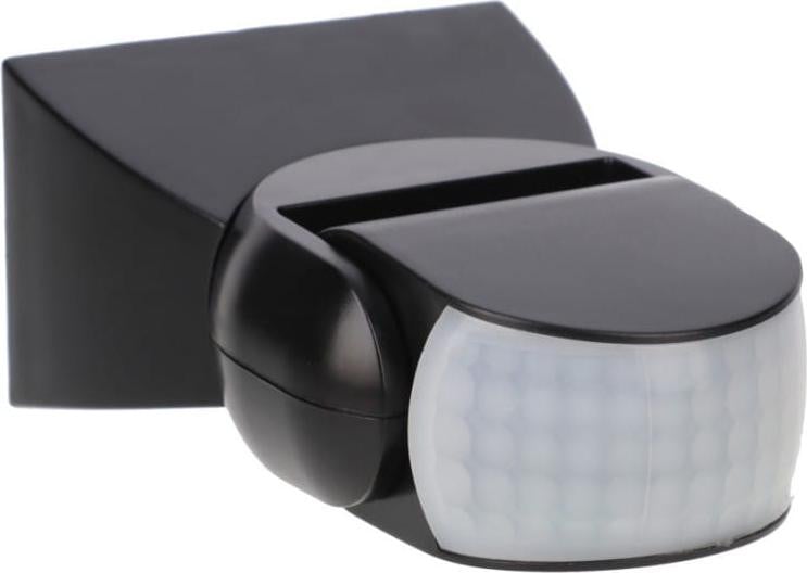 ORNO Bewegingssensor OR-CR-254/B met 2 sensoren, 180°/360° detectiehoek, 1200W, IP65, zwart