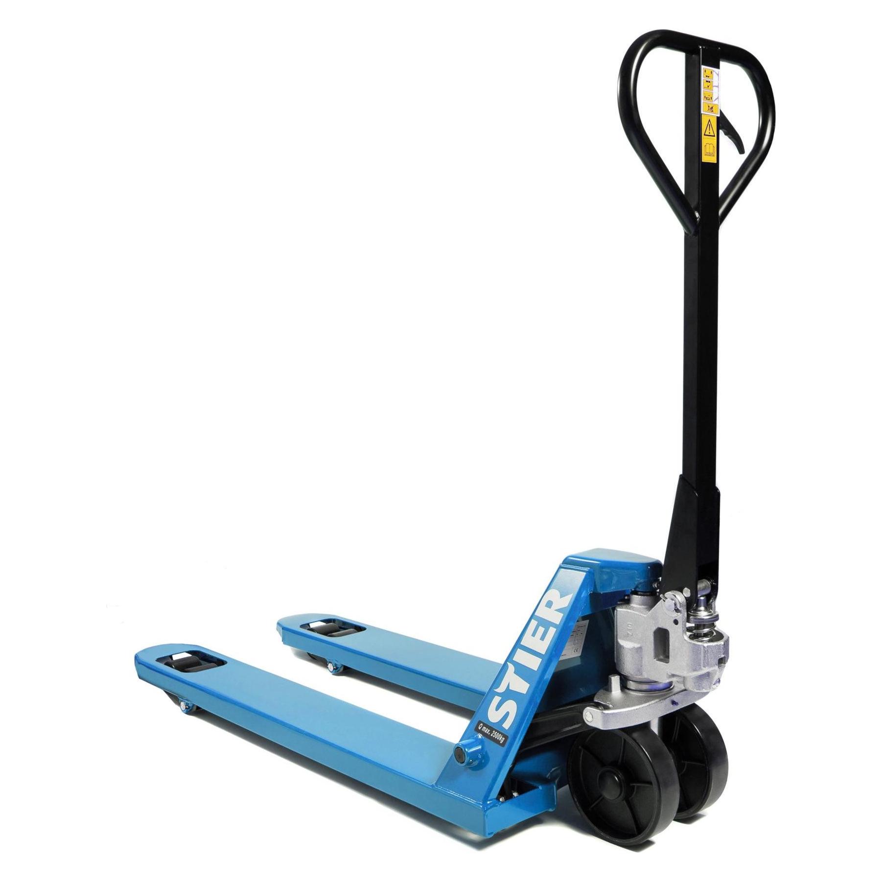 Stier Gabelhubwagen Tragkraft 2500kg Gabellänge 1150mm Nylon-Reifen blau (92066075)