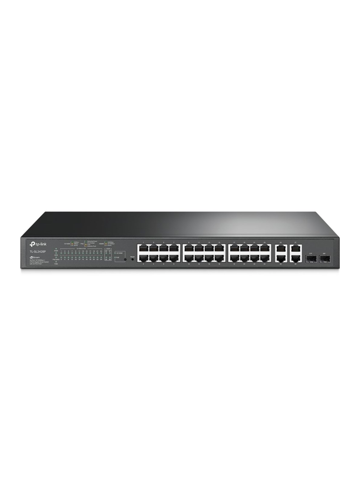 TP-Link TL-SL2428P 24-Port 10/100Mbps + 4-Port Gigabit Smart Switch with 24-Port PoE+