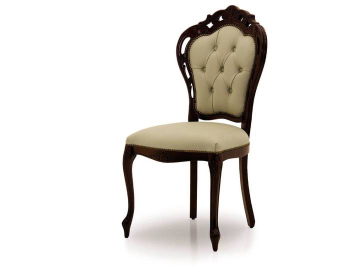 JVmoebel Esszimmerstuhl Polsterstuhl Royal Braun – Elegantes Design aus Leder und Holz, Made in Europa