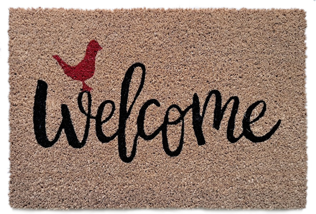 Kadirelli Kokosmat Welcome Naturel - Deurmat - 60 x 40 cm