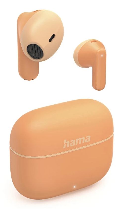Hama In-Ear Bluetooth Kopfhörer kabellos TWS 5 h Laufzeit 221757 Freedom Light II (Orange) 00221757