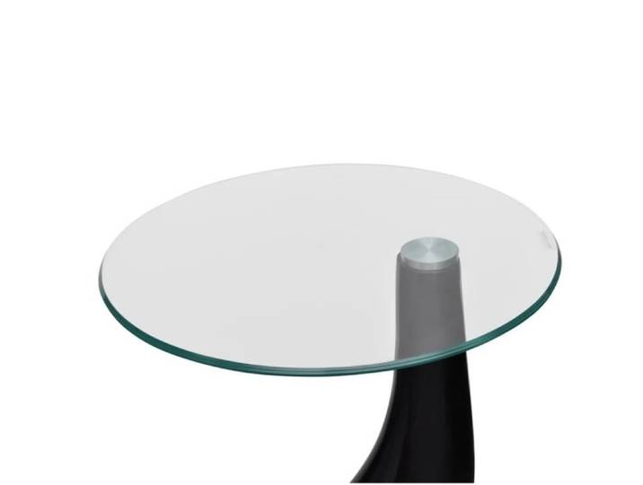 Table basse - MOTHINESSTO - LY21684 - Noir - Brillant - Rond