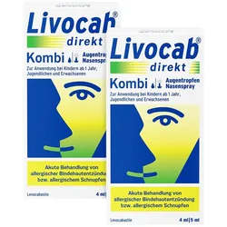 Livocab® direkt Kombi Augentropfen & Nasenspray Doppelpack 2X1 P