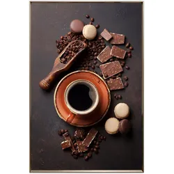 La Casa »Coffee and Chocolate« Wandbild 60x90 cm Glasbild