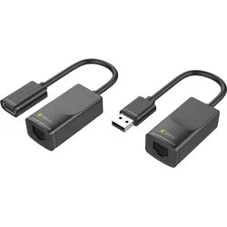 Techly USB A – RJ45 (CAT5e, 0.19 m), Netzwerkkabel