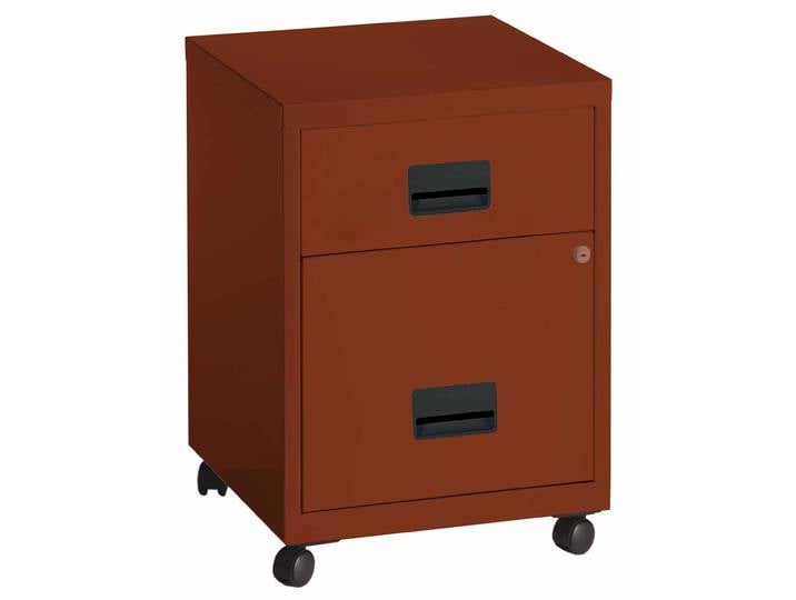 Caisson mobile Pratic 2 tiroirs - Corps et Tiroirs Terracotta