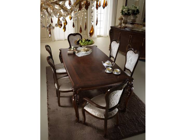 Xlmoebel Essgruppe Esstisch mit 6 Stühlen 7-teiliges Set für Esszimmer, (Essgruppe, 7-tlg., 7-teiliges Set), Made in Europa
